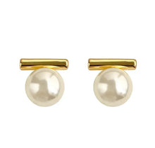 Load image into Gallery viewer, 108. Simple Pearl contemporary stud earrings