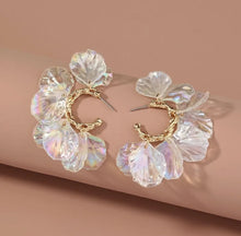 Load image into Gallery viewer, 121. Simple transparent petal stud earrings