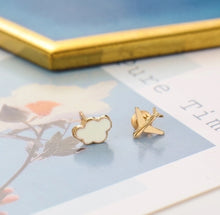 Load image into Gallery viewer, 125. Travel with me mini stud earrings