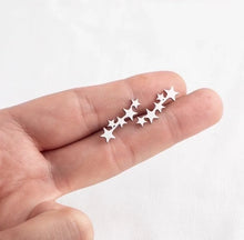 Load image into Gallery viewer, 119. Shower of stars stud earrings in silver